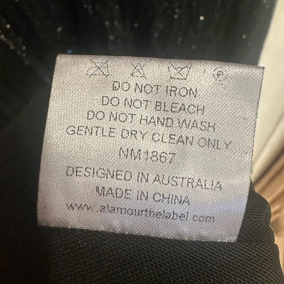 NWT ALAMOUR THE LABEL Ayelet Black Strapless Sweetheart Lace Formal Dress Medium - Picture 12 of 12